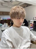 アッシュブラックカルマパーマベリーショートダークアッシュ