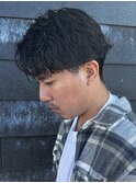 メンズマッシュパーマ波巻パーマツイストスパイラルパーマ