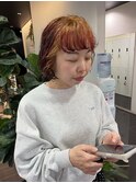 【ハクラ】ルーツカラー オレンジピンク グラデーションカラー