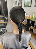 【WAVY hair set】３つの三つ編みを１つに！