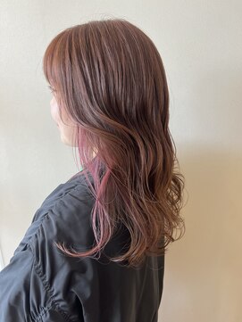 スタイル 成城学園前(STYLE) やわらかな印象！ピンクベージュカラーインナーブリーチ