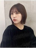 ミニウルフレイヤーカット顔周り前髪韓国ショートボブ/大宮