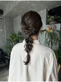 簡単ヘアアレンジ/編みおろし