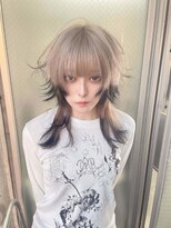 アールイーバイインク 渋谷(Re. by INK.)&nbsp;ウルフカット/ハイトーン/ミディアムウルフ/ハッシュカット