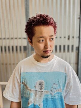 ザ クラン バイ ヘッドライト 仙台長町店(THE CLAN by HEADLIGHT) スパイキーショート/ボルドーカラー/ハイトーンカラー