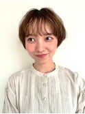 ふんわりショート/ミルクティーブラウン/似合わせカットp川口