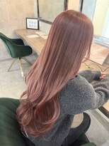 スキル 石岡(SKILL)&nbsp;髪質改善×ケアブリーチ ピンクベージュ艶ロング