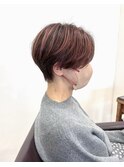 マッシュショート/レッドブラウン/20代30代40代50代60代