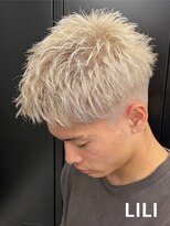アンドメゾンオム(&Maison. homme)&nbsp;LILI/加古川/ホワイトブロンド/ハイトーン/スパイキーショート