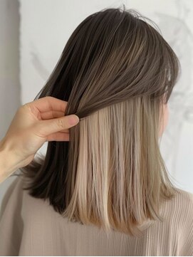 アース 相模大野店(EARTH) 大人可愛いインナーカラー×小顔レイヤーボブ