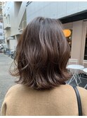 アッシュベージュ★切りっぱなしボブ