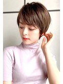 30代40代に人気小顔ショート くびれショート 大人可愛い