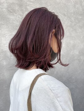 ニア 清澄白河(nir) 〈清澄白河 半個室〉レイヤーボブ/カシスローズ