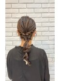 シンプルかつ大人可愛い編みおろしヘアセット★