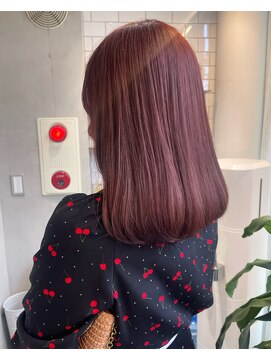 ロビン アンド ダルク(robin&darc) ぱつっとロブ×ブリーチなしチェリーピンク