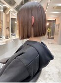 ココアベージュボブルフ×髪質改善[銀座]