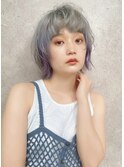 ハイトーンカラー/ラフボブ/切りっぱなしボブ