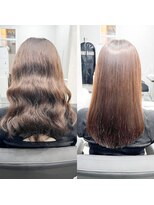 シンズ 銀座(sins)&nbsp;【20代の客様】ごわつく髪質と強い癖も酸性ストレートで髪質改善