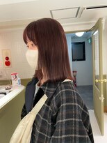 エミィ(emme)&nbsp;【emme×石崎】外ハネミディアム/スモーキーレッド