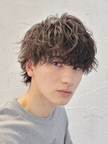 メンズ波巻きスパイラルパーマプードルパーママッシュ韓国ヘア