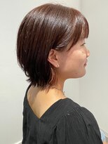 アルフレッド 桜本町店(alfRed) インナーカラー イヤリングカラー オレンジ 外ハネボブ