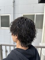 ビカムメンズヘアー 栄店(become men's hair)&nbsp;【波巻きツイストスパイラルパーマ×ミディアムウルフ】名古屋栄
