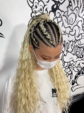 【心斎橋】【セット】コーンロウ×ウェーブブレイズ