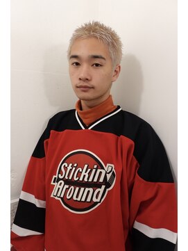 レコ 渋谷(LECO) メンズスパイキー坊主ホワイトベージュ