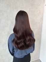 ミューバイケンジ(miu by KENJE)&nbsp;miu&橋本愛海　ブリーチ無しのピンクブラウンヘア