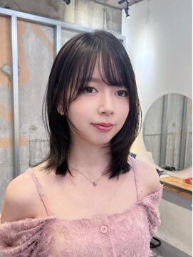 イオエ 梅田(ioe) ダブルカラー/大人ボブ/黒髪スタイル/髪質改善/縮毛矯正