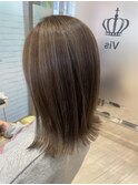 大人可愛いミルクティーベージュブリーチなしゆるふわ