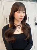 明るめグレージュカラー×韓国くびれヘア◯伊藤