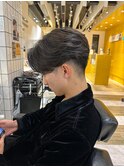 ニュアンスパーマセンターパートセンター分け毛流れ