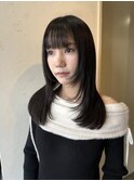 セミロング顔まわりレイヤー