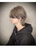 センターパートウルフ/エンドカラー