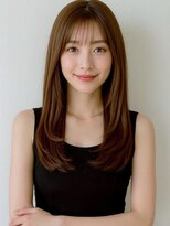 ミロア 薬院(miroa)&nbsp;小顔ワンカールレイヤーカットデジタルパーマチェリーブラウン