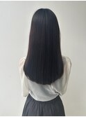 内巻き×サラツヤロング/シースルーバング