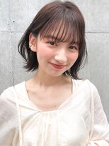 リヤン 表参道(lyann)&nbsp;前髪外ハネボブ美髪小顔黒髪シースルーバング20代30代40代◎