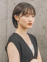 ガーデンヨコハマエスト(GARDEN YOKOHAMA est)&nbsp;ボブ　外ハネボブ　くびれヘア　切りっぱなしボブ　暗めカラー