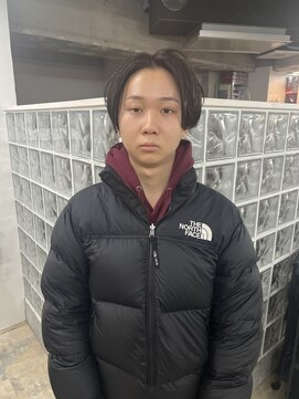 センターパート/ダークブラウン/ブラウン【BUBBLES溝の口】