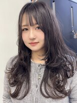 ユニークノベル 中央林間(unique novel)&nbsp;ロングレイヤーゆるふわスタイル中顔面短縮　髪質改善ハッシュ