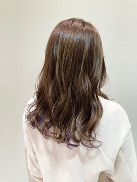 ヘアーアンドメイク アンジュ 中野店(Hair&Make ange) トープグレージュ×インナー×バイオレッド