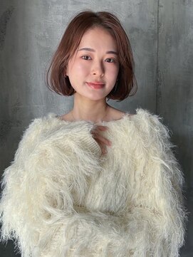 ゴブンノロク(GOBUN NO ROKU) 美髪セミディオリーブベージュレイヤーカットヘルシースタイル