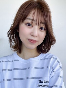 シェル 津山の手店(shel) レイヤーボブ/ブラウンベージュ/ミルクティーベージュ/夏カラー