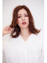 ヘアサロン ドットプラス 町田店(dot. plus)&nbsp;ミディアム×外ハネ×ラフウェーブ