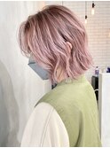ピンクベージュグラデーション_チェリーブラウン_ba366643