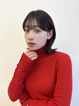 ケンジ 平塚ラスカ店(KENJE) ミディアム/外ハネ/前髪あり