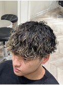 波巻きパーマ×マッシュ