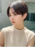 ハンサムショートのセンターパートスタイル