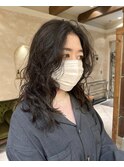 ロングレイヤー/くせ毛/パーマ/フェイスレイヤー/２０代/３０代